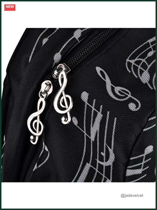 Music Note Waterproof Oxford Cloth Backpack for Travel Hiking main image 5